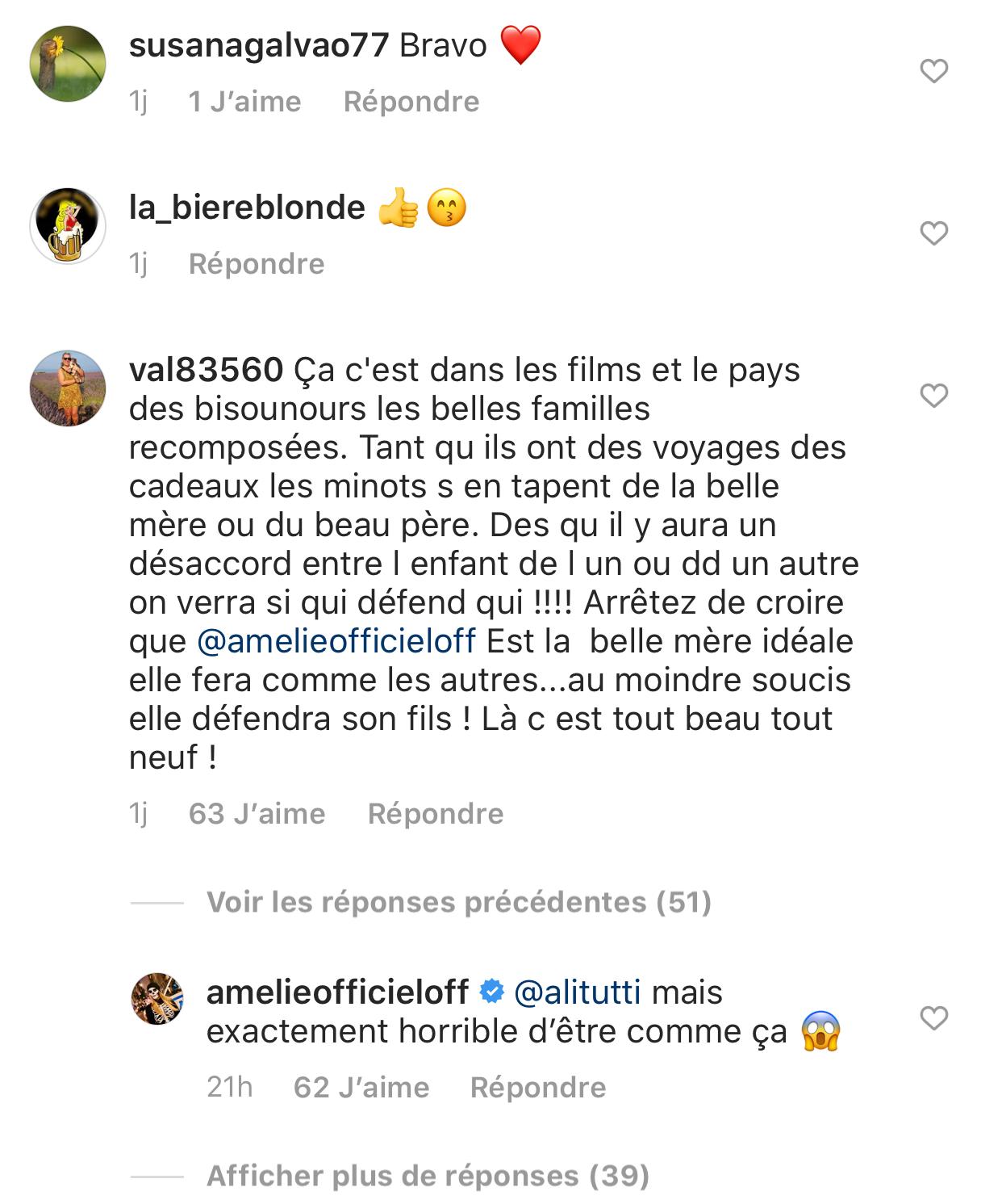 Amélie Neten critiquée sur sa famille recomposée elle répond à ses