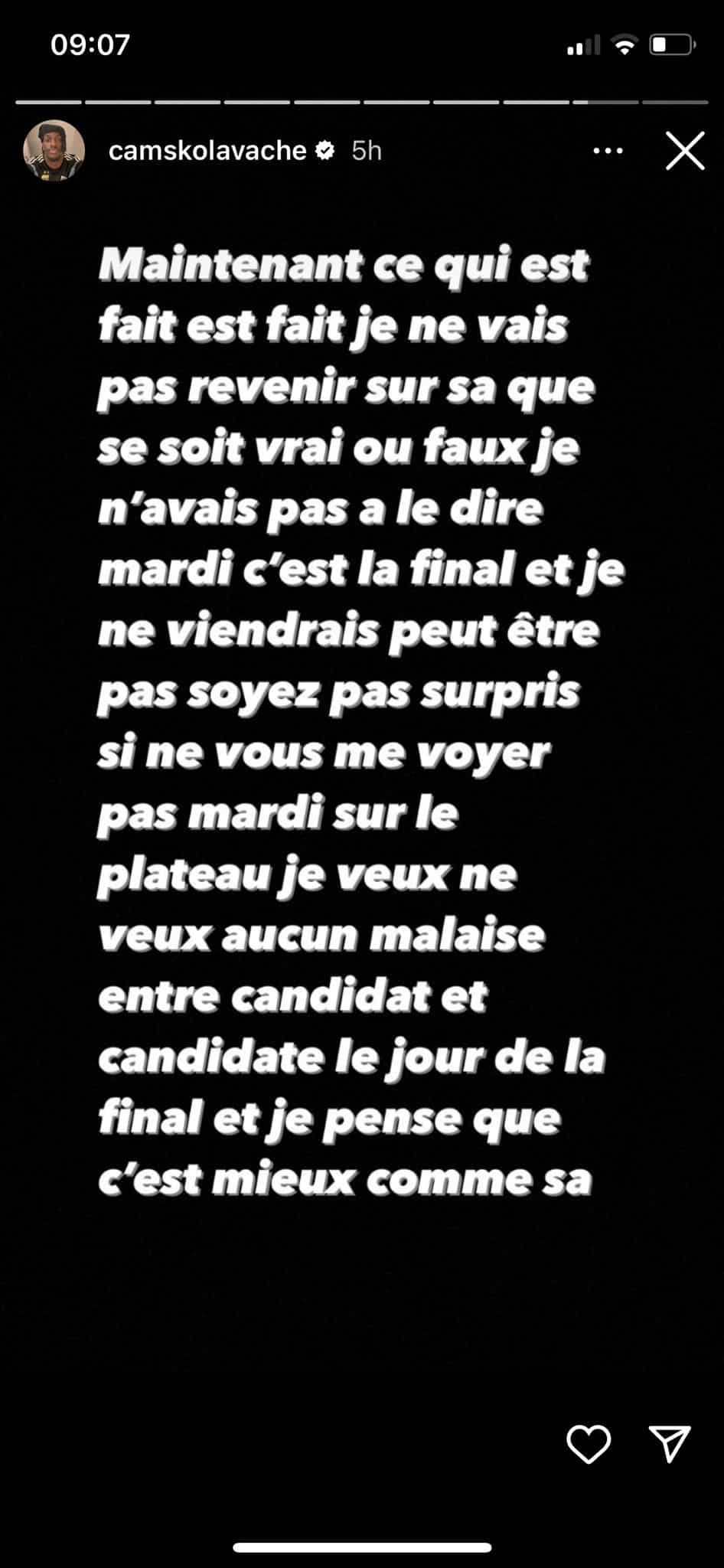 Cameron (Secret Story) : après ses propos sur Zoé, il fait machine arrière et décide de ne pas participer à la Finale