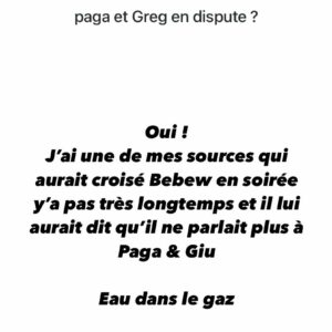 Greg Yega : en conflit avec Paga et Giuseppa ? On en sait plus