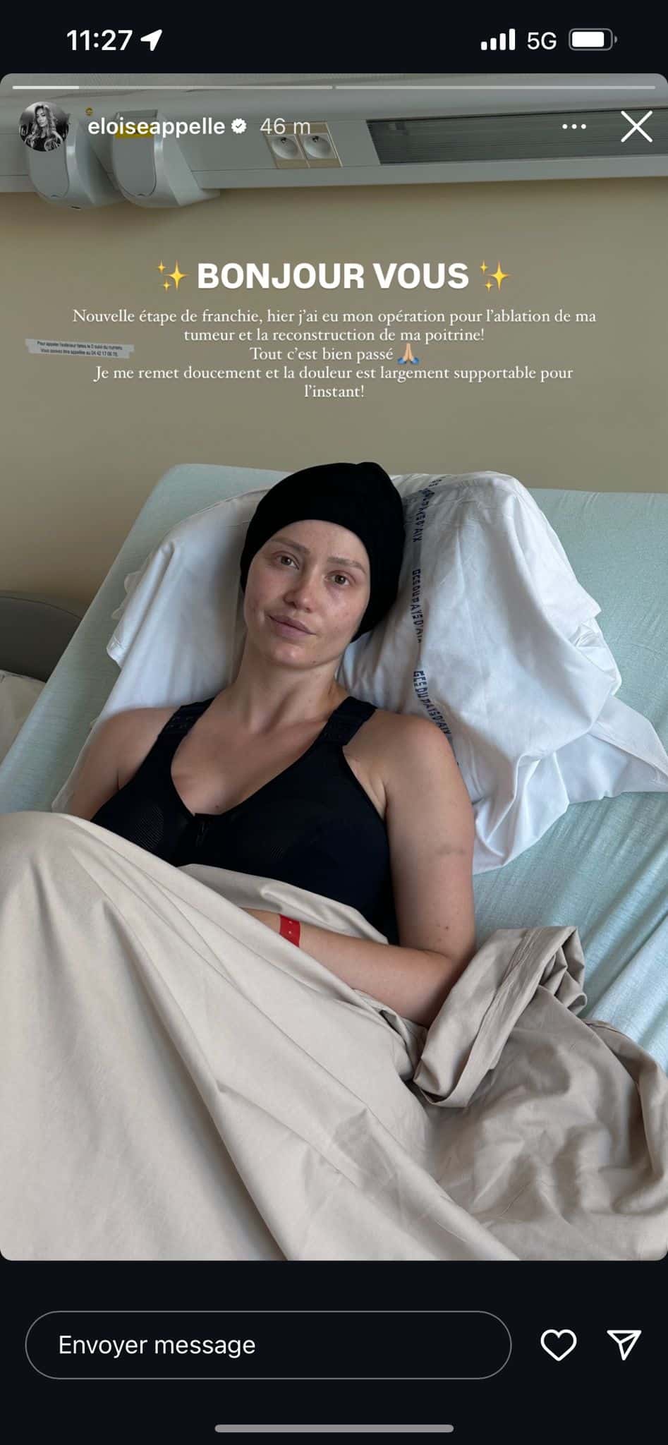 Éloïse Appelle : atteinte d’un cancer du sein, elle donne de ses nouvelles après son opération