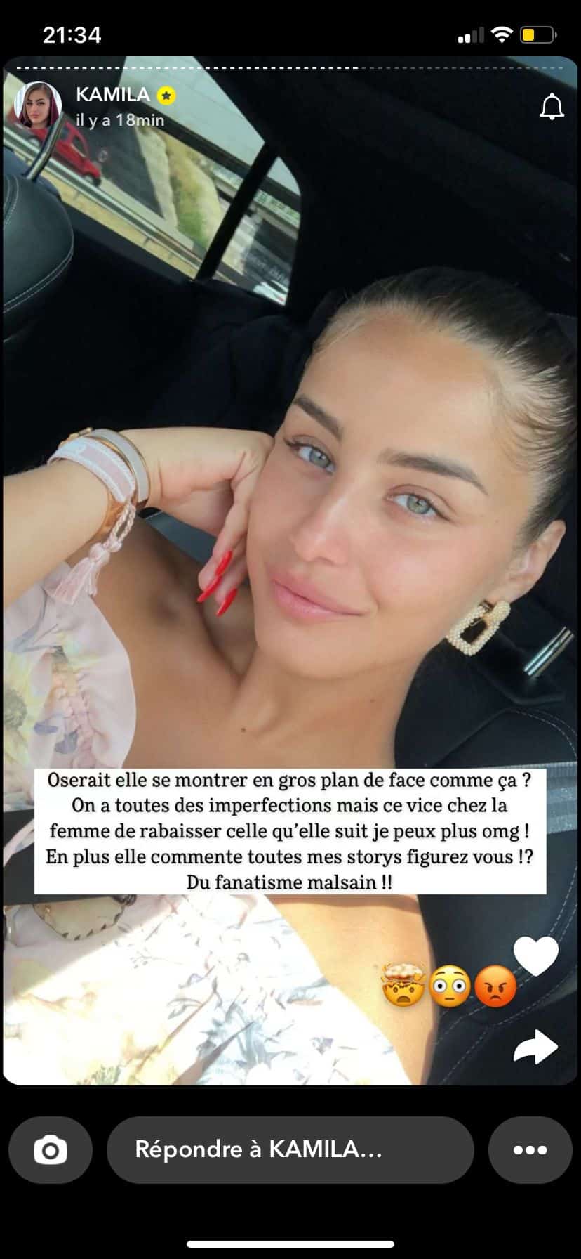 "Vraiment moche" : critiquée après s’être montrée au naturel, Kamila fait une mise au point