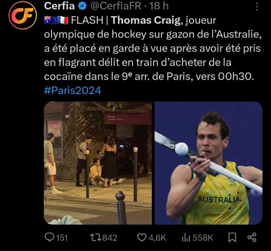 JO 2024 : un athlète est pris en flagrant délit de transaction de substance à Paris