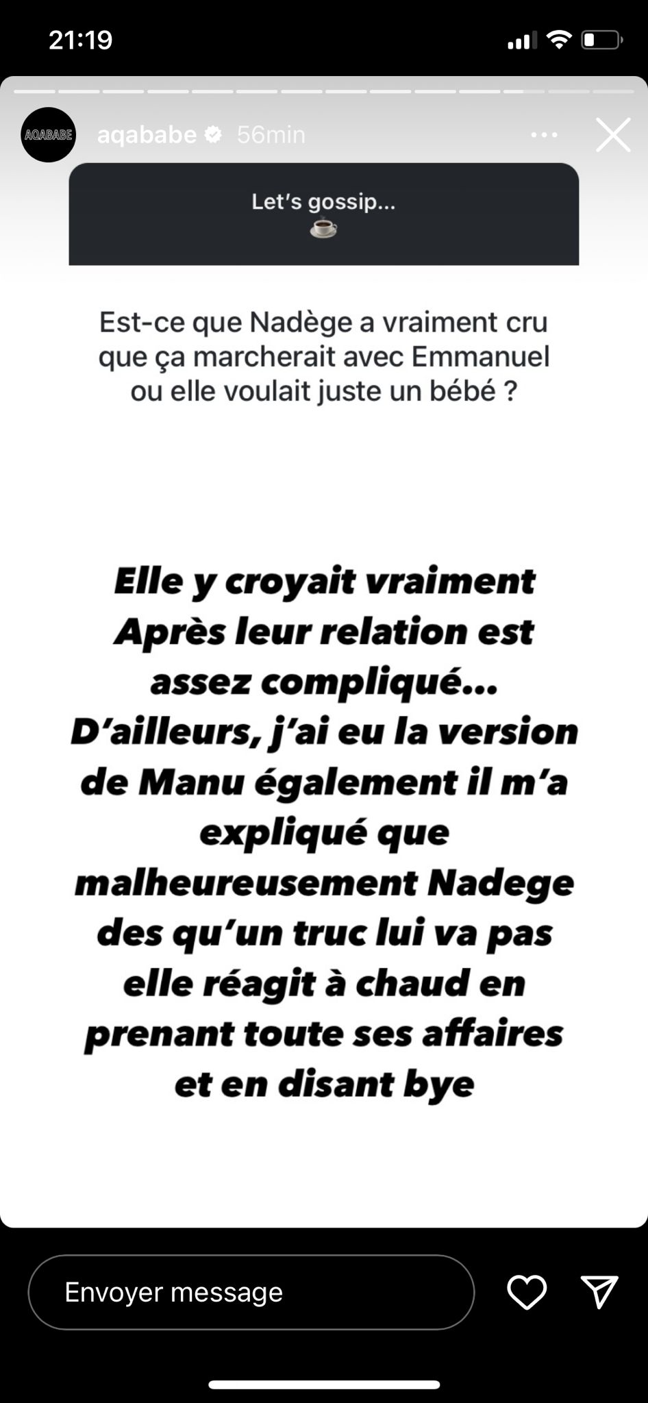 Nadège Lacroix enceinte : Emanuel (MAPR) prend la parole suite à l’annonce de leur rupture