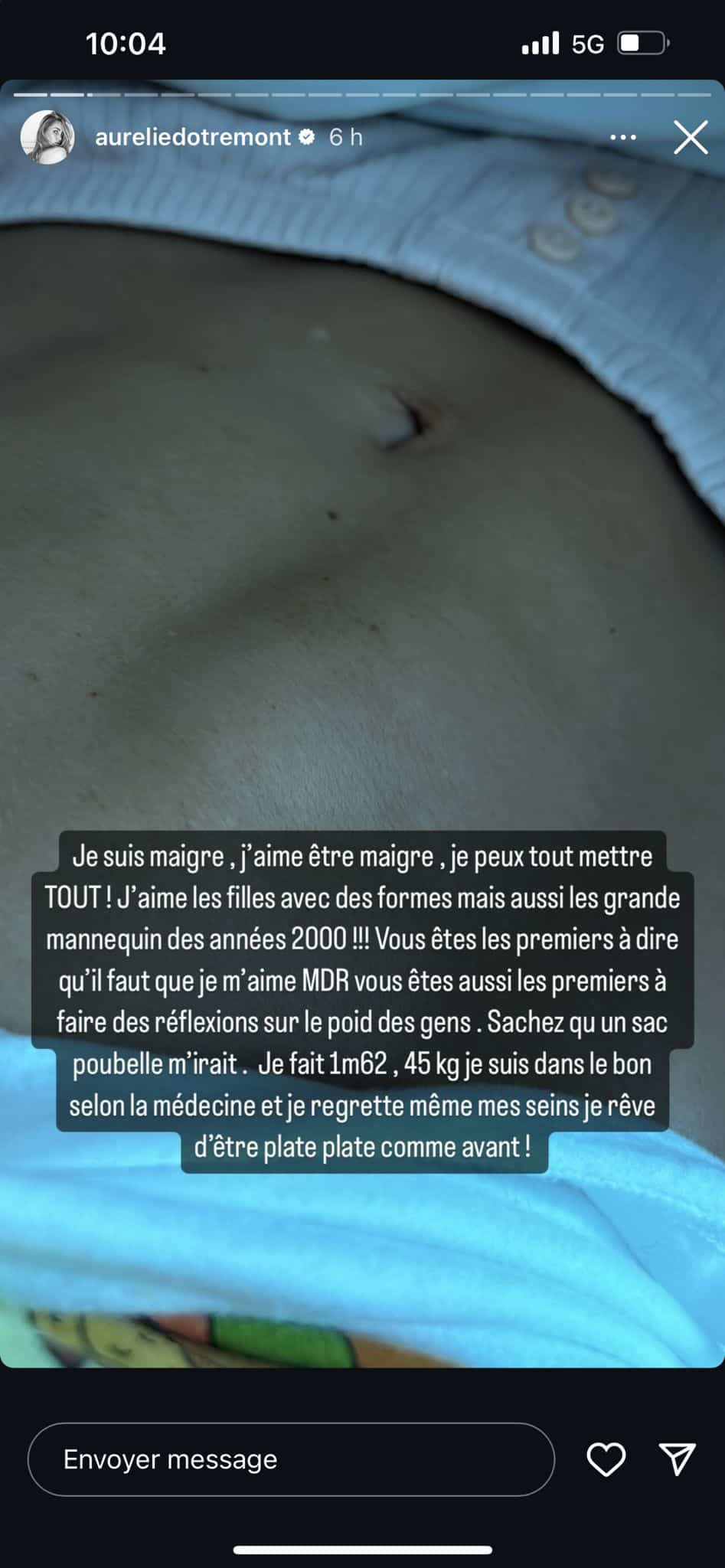 Aurélie Dotremont : critiquée quotidiennement sur son poids, elle fait une mise au point