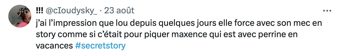 Lou (Secret Story) : jalouse du couple de Perrine et Maxence ? Les internautes remarquent un détail