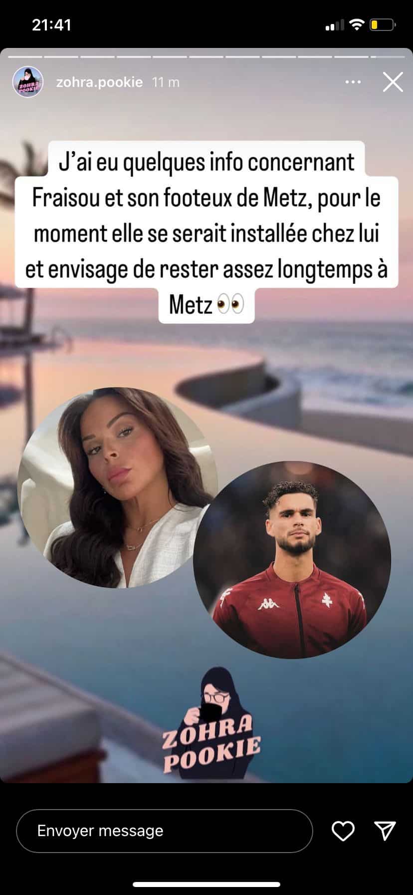 Sarah Fraisou : en couple avec un footballeur, elle se serait installée chez lui