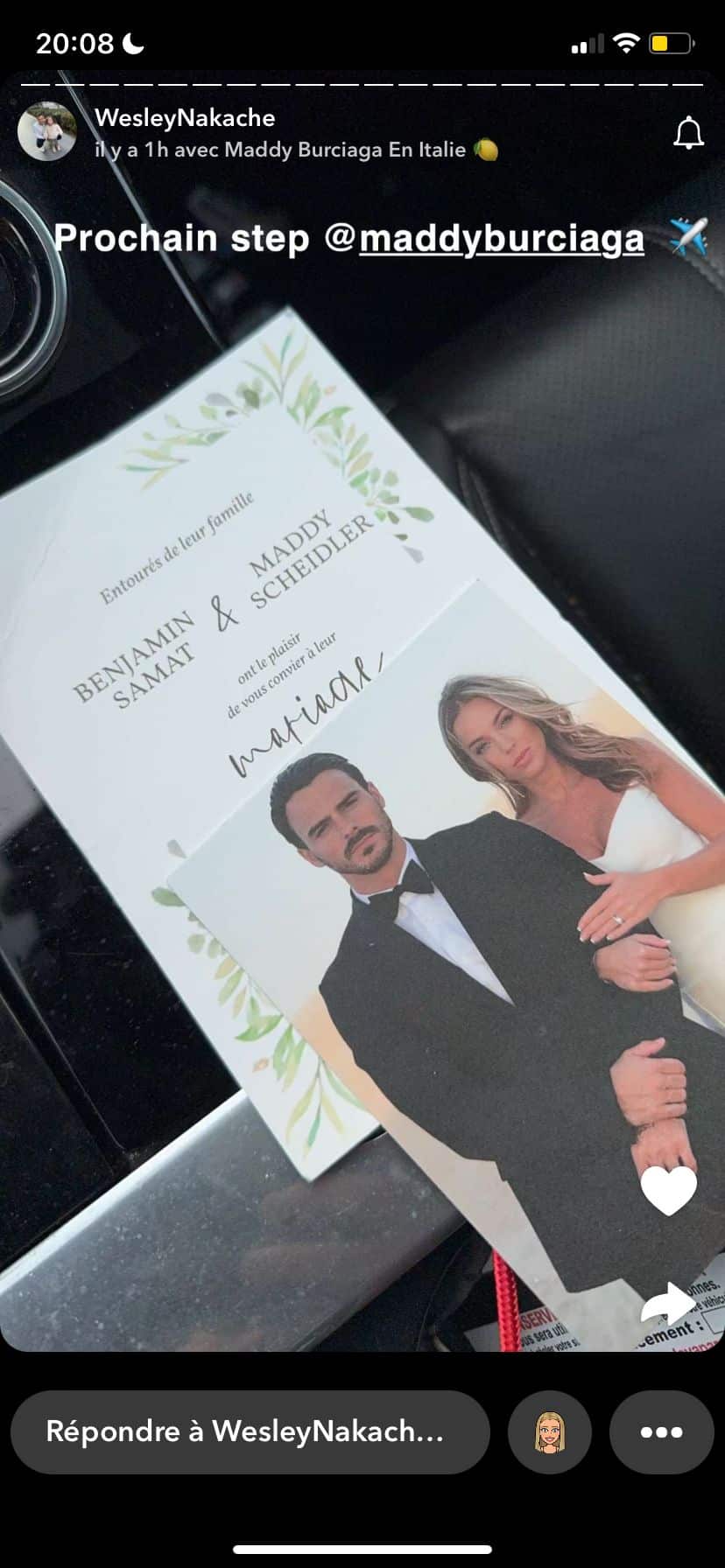 Benji Samat et Maddy Burciaga : leur mariage en France devrait avoir lieu ce week-end