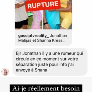 Jonathan Matijas : séparé de Shanna Kress ? Il prend la parole pour la première fois