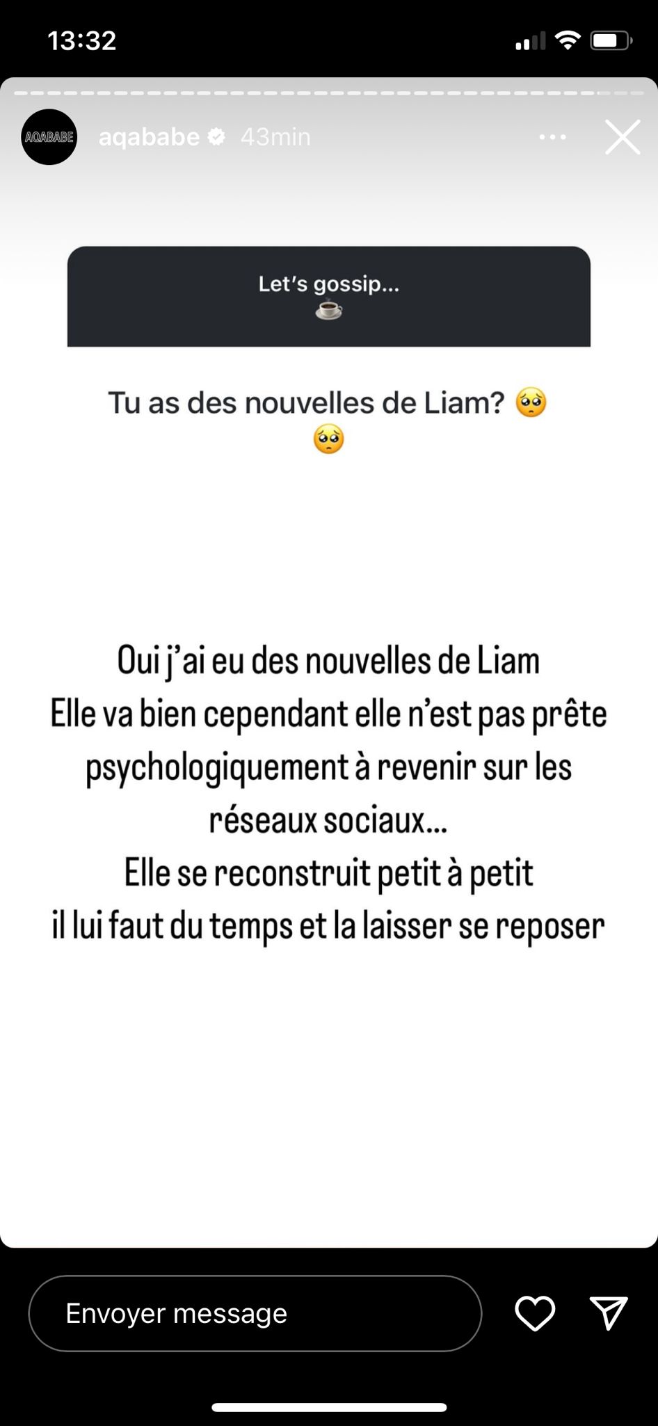 Liam Di Benedetto : en deuil après la disparition de son fils, les dernières nouvelles peu rassurantes