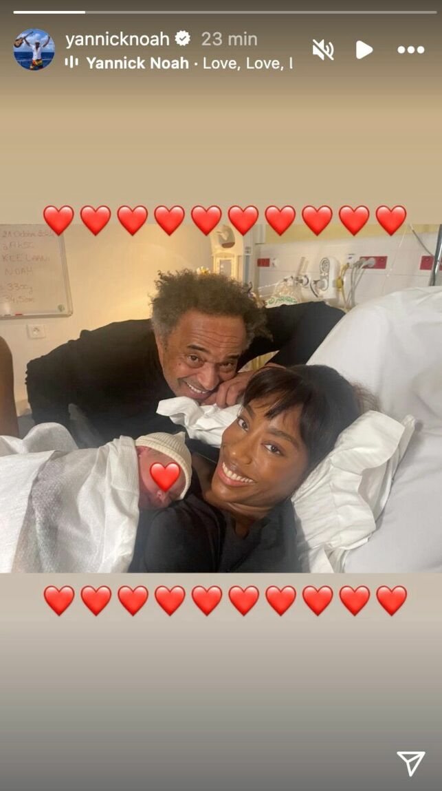 Yannick Noah, 64 ans et papa pour la 6ème fois : il montre le bébé et annonce son prénom