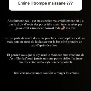 Maissane : trompée par Emine le soir du Nouvel An ?