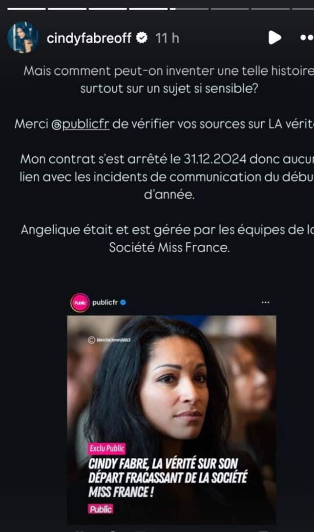 Miss France : Cindy Fabre décide de quitter le comité, elle s’explique