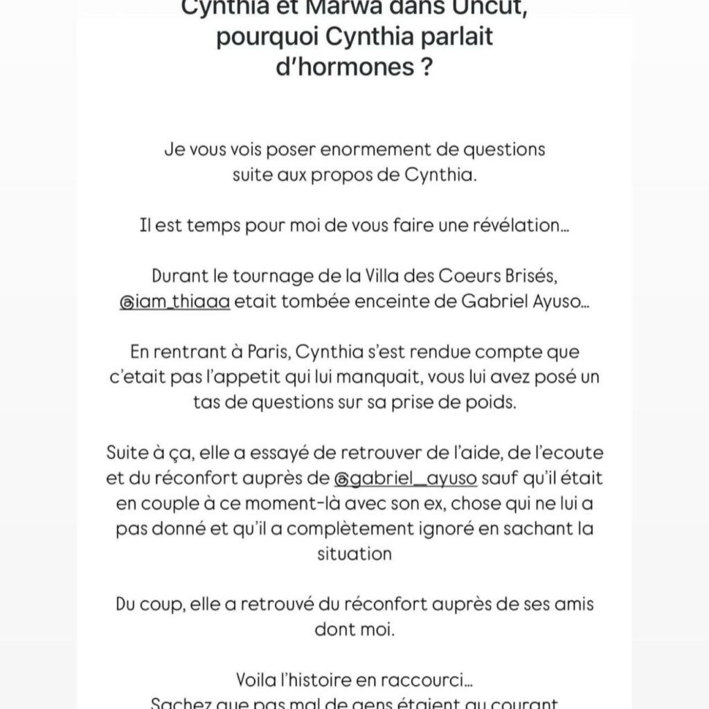 Cynthia Makhoul (La villa 9) : enceinte de Gabriel Ayuso durant le durant le tournage ?