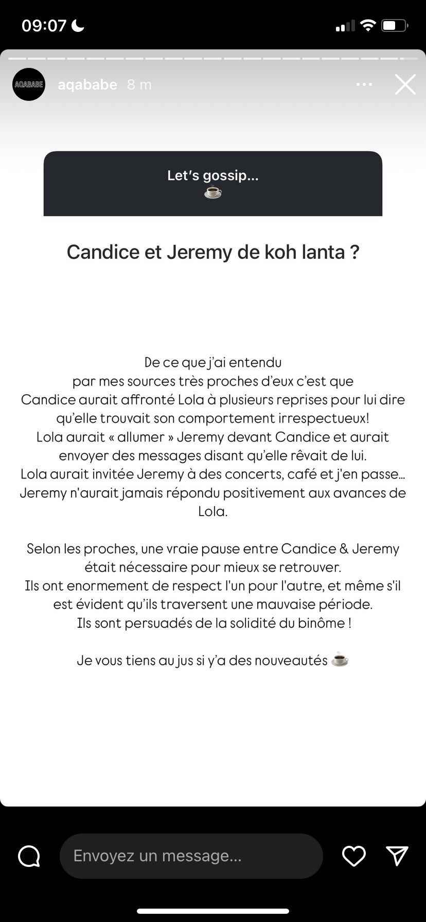 Candice et Jérémy (Koh-Lanta) : au bord de la rupture à cause d'une autre candidate ?